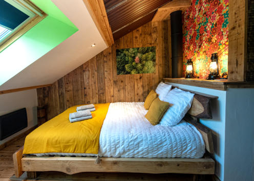 chambre-cabane-draps linvosges-gîte chez alice et marcel